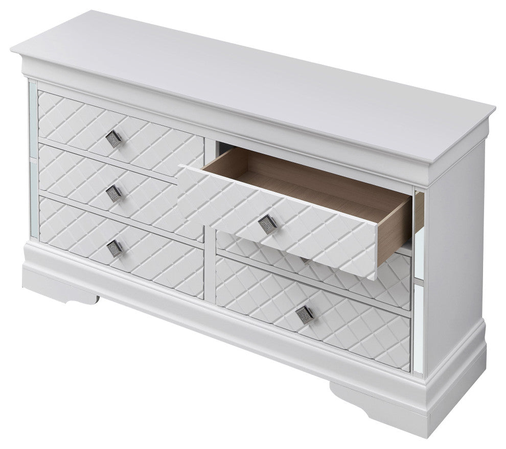 Verona 6-Drawer Dresser, White