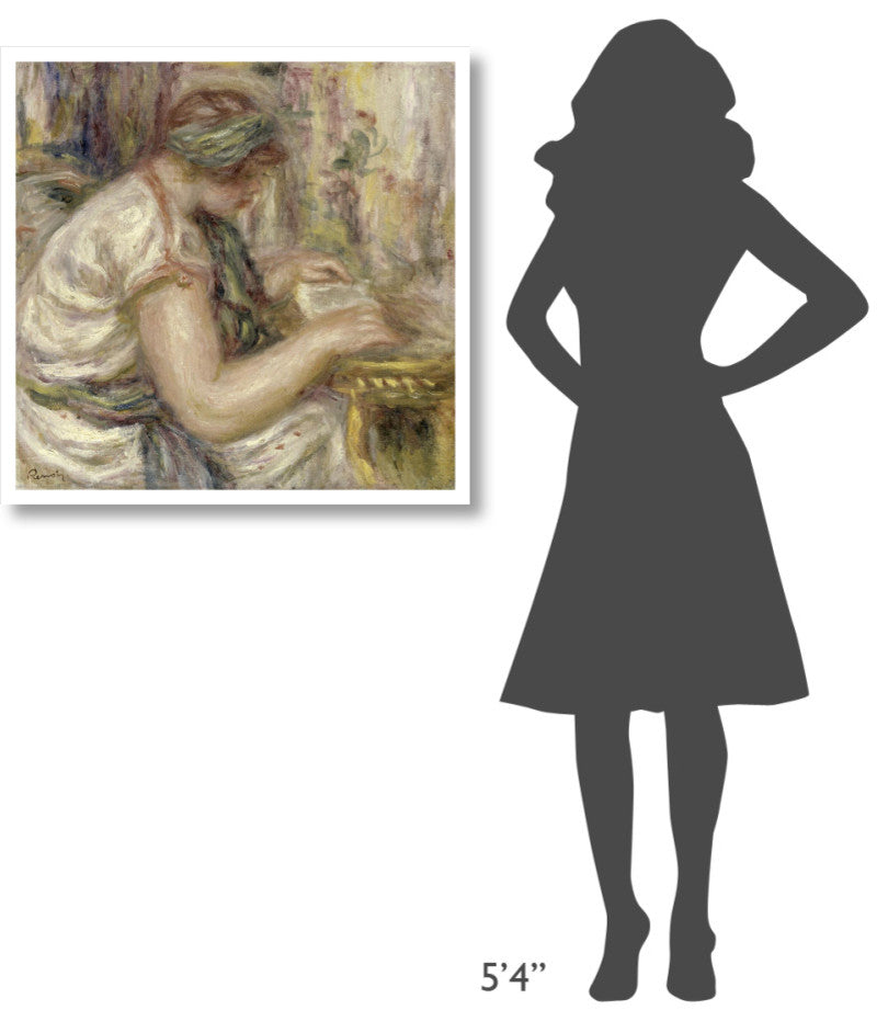 "Woman in an Arabian Blouse Reading" Print by Pierre-Auguste Renoir, 32"x31"