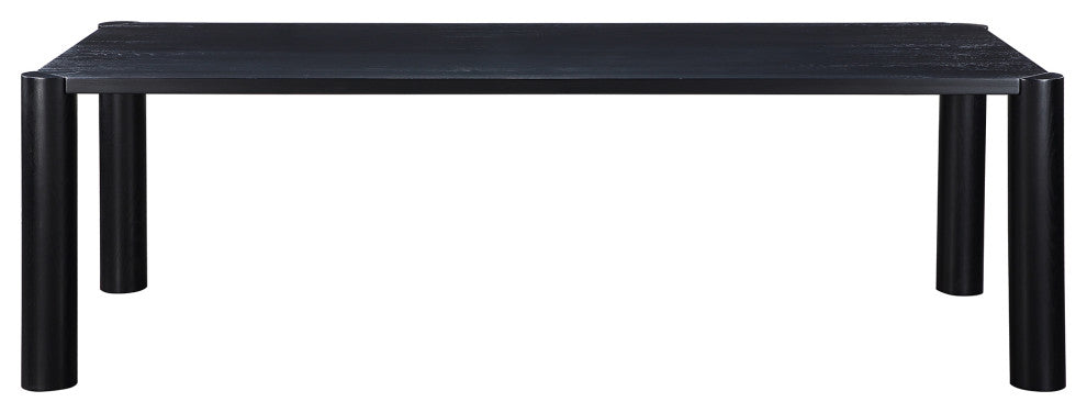 Post Dining Table Large Oak Black