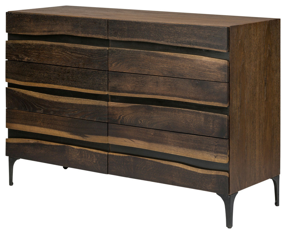 Prana 6-Cabinet Oak Dresser