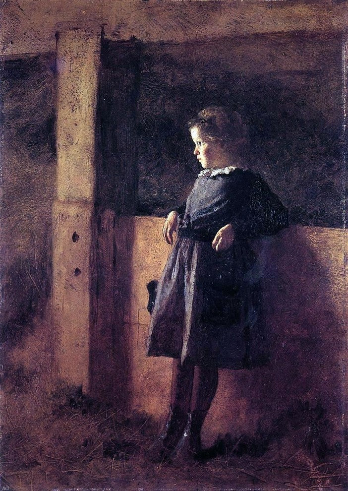Eastman Johnson Girl in Barn Wall Decal
