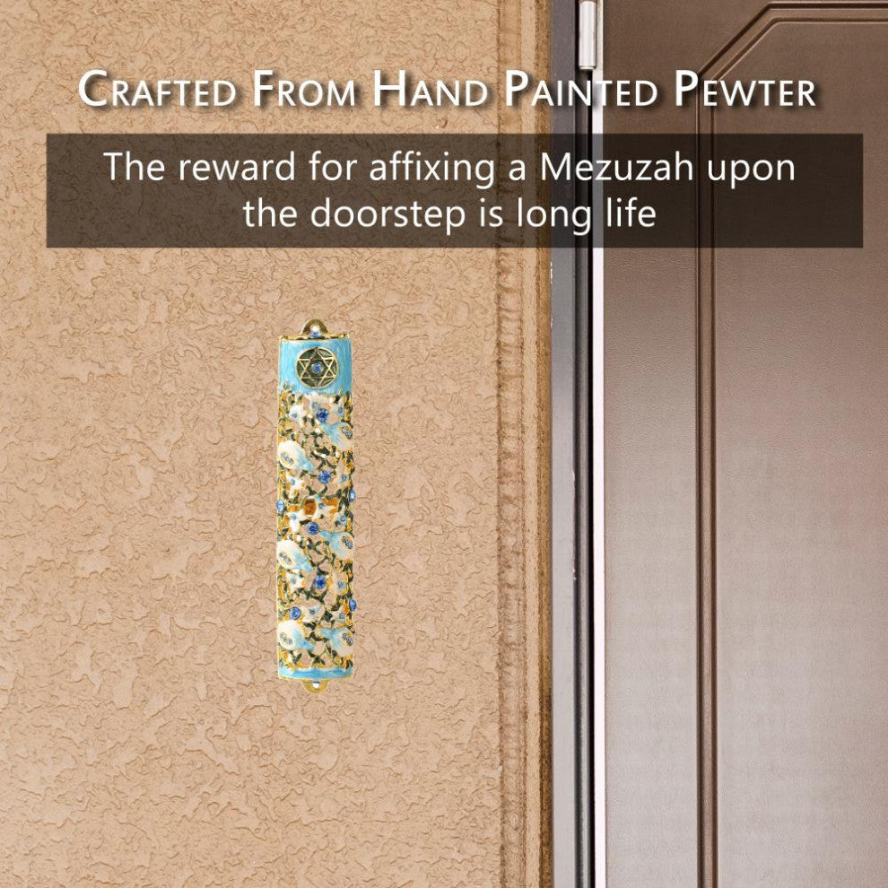 Matashi 6" Hand Painted Enamel Mezuzah