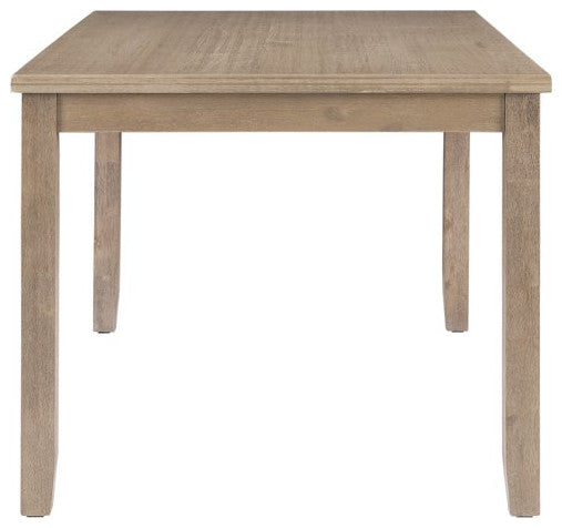 Farmhouse Dining Table, Acacia Wooden Frame & Rectangular Shaped Top, Gray Wash