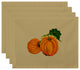 18x14" Pumpkin Patch, Holiday Print Placemat, Orange, Set of 4