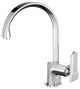 Poperinge Brass Deck Mounted Chrome Single Handle Kitchen Faucet