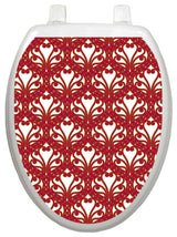 Queen Ann's Lace Toilet Tattoos Seat Cover, Vinyl Lid Decal, Bathroom Decor, Elongated