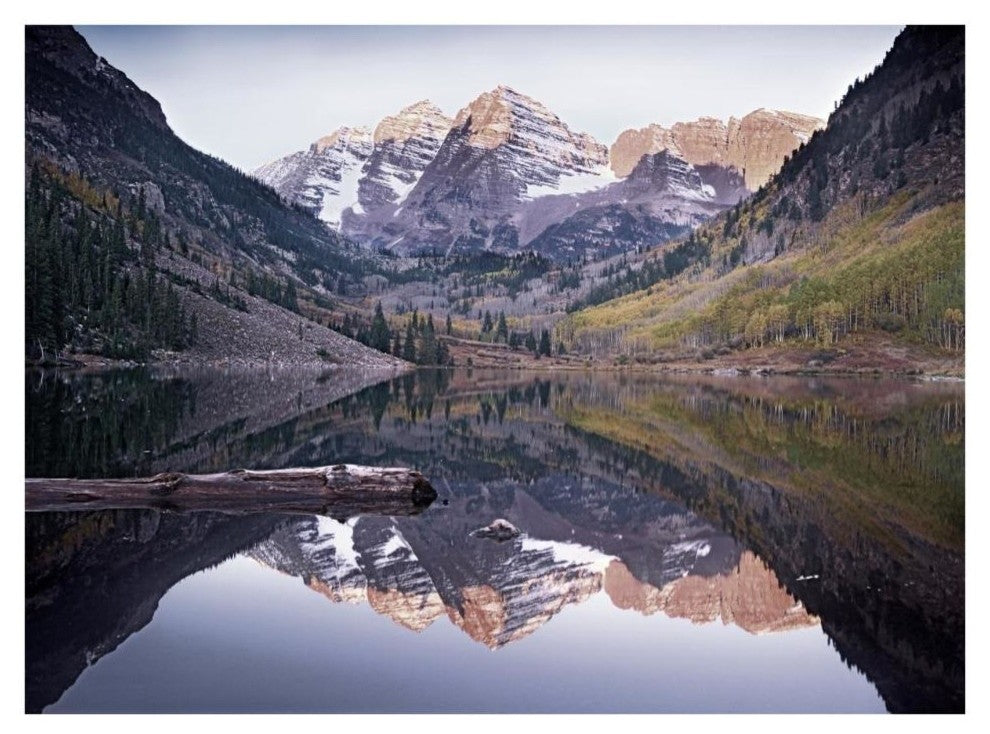 "Maroon Bells reflected, Snowmass Wilderness, White River NP" Paper Art, 34"x26"