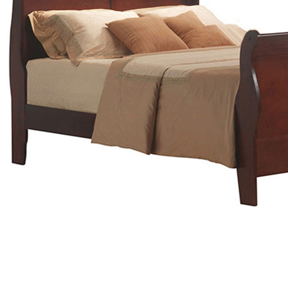 Benzara BM218624 Wooden Full Size Bed with Slat Kit, Brown