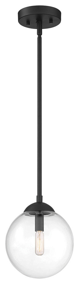 1-Light Mini Pendant, Matte Black