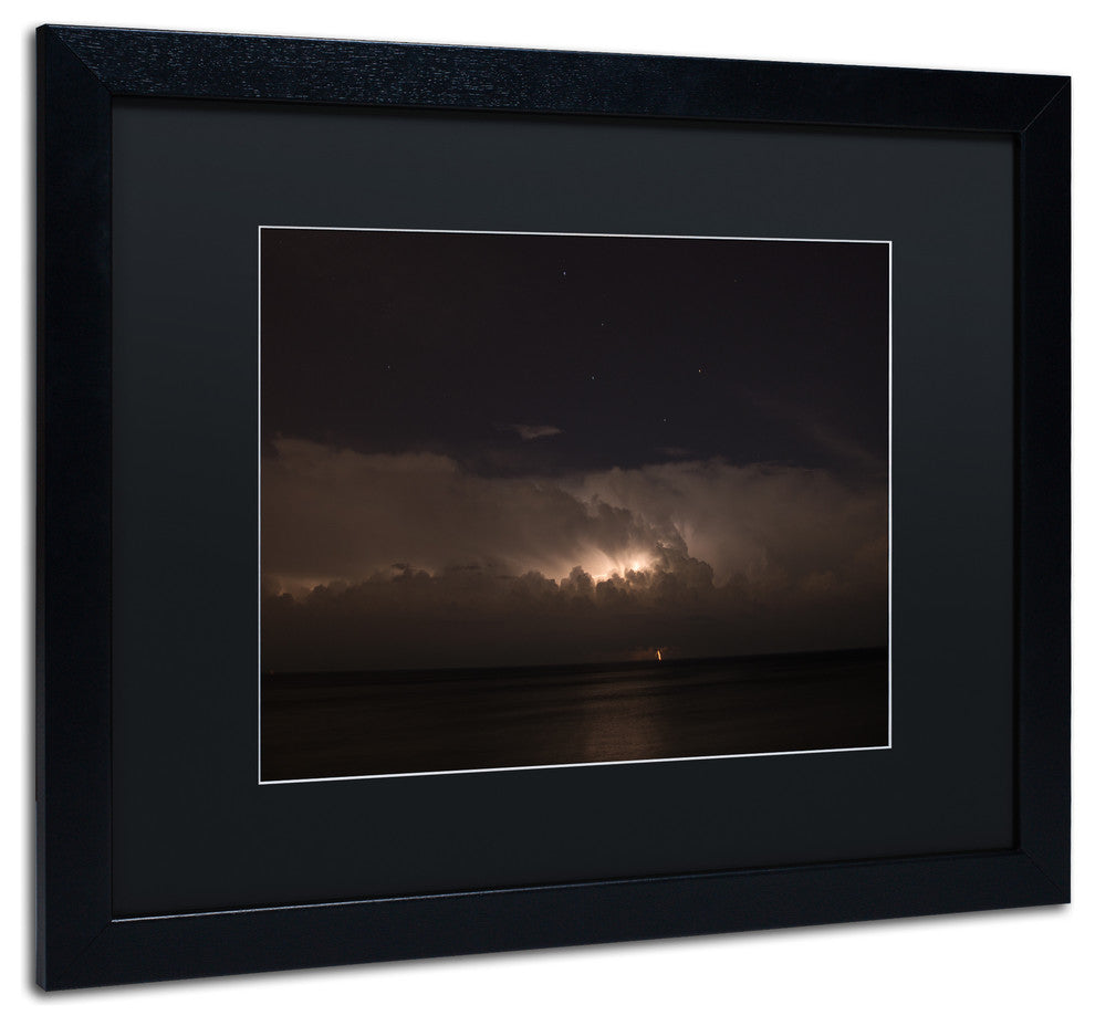 ''Big Dipper Thunderstorm'' Matted Framed Canvas Art by Kurt Shaffer