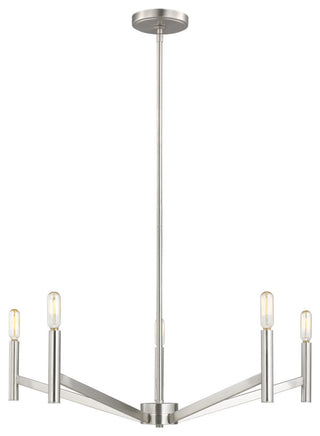 Vector 5-Light Chandelier, Brushed Nickel