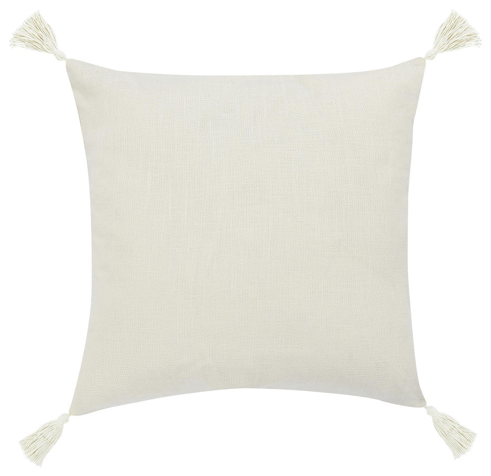 Apana Linen Embroidered Throw Pillow by Kosas Home, 22x22