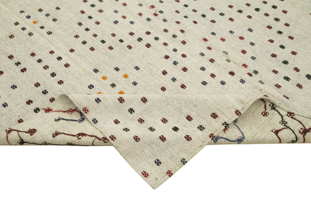 Rug N Carpet - Handmade Turkish 7' 6'' x 10' 8'' Contemporary Kilim Rug