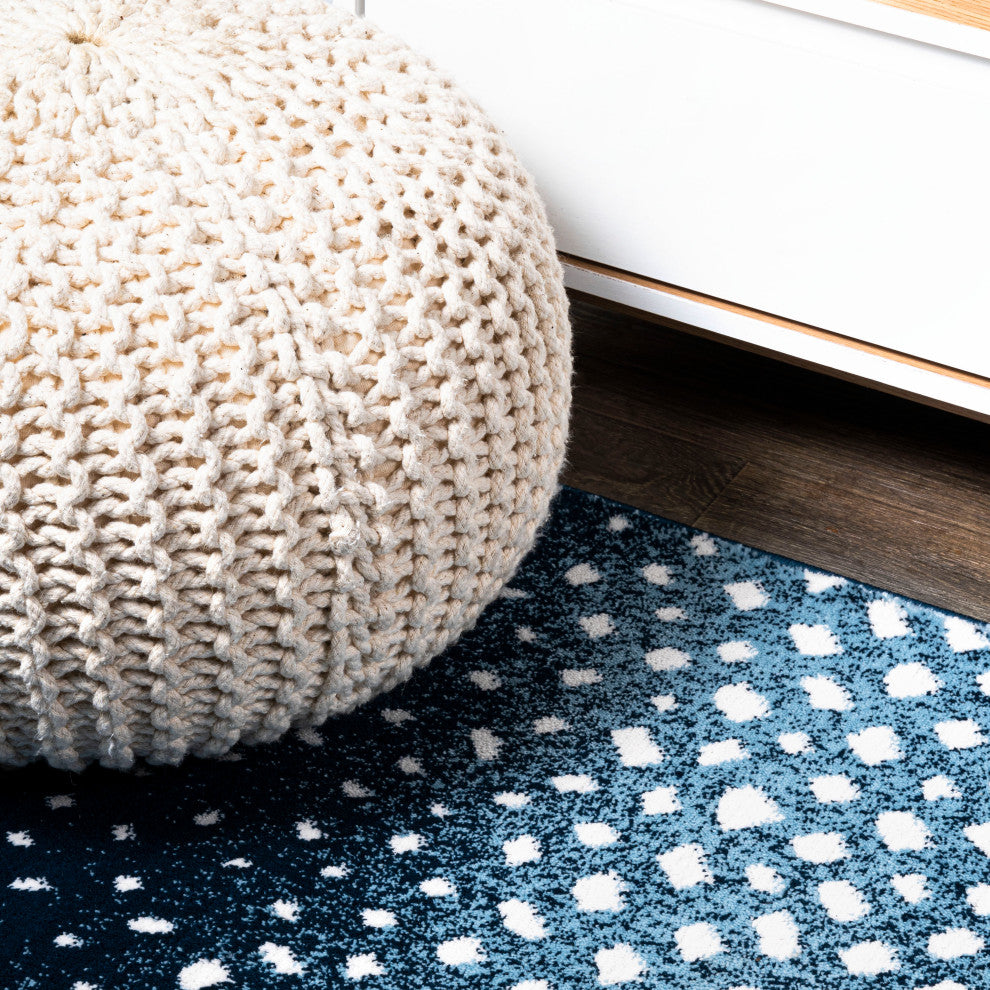 Antelope Modern Animal Navy/Cream 2 ft. x 8 ft. Runner Rug