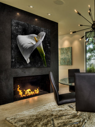 "White Callas" Painting Print on Canvas by Aryai
