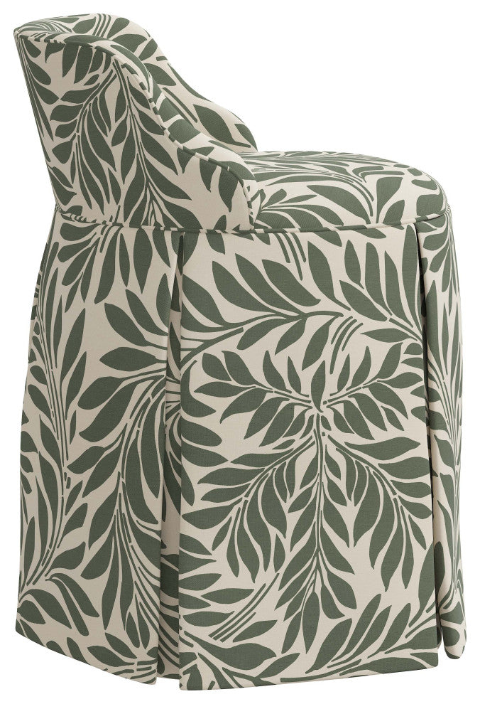 Skirted Vanity Chair, Georgian Vine Olive