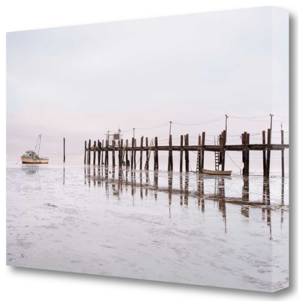 Fishing Boat Pier 3 Giclee Wrap Canvas Wall Art