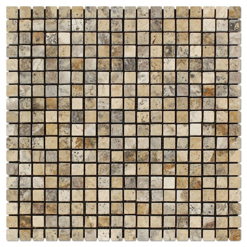 5/8 X 5/8 Philadelphia Travertine Tumbled Mosaic Tile