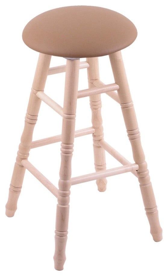 Holland Bar Stool, Maple Round Cushion Counter Stool, Turned Legs