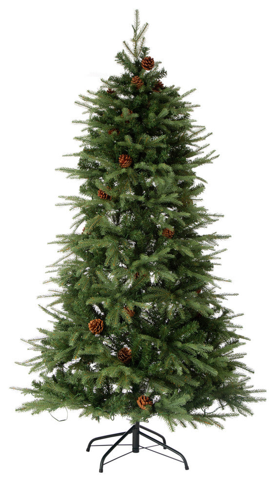 6' Pre-Lit Green Fir Artificial Christmas Tree With Lights