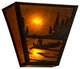 13W Canoe At Lake Wall Sconce