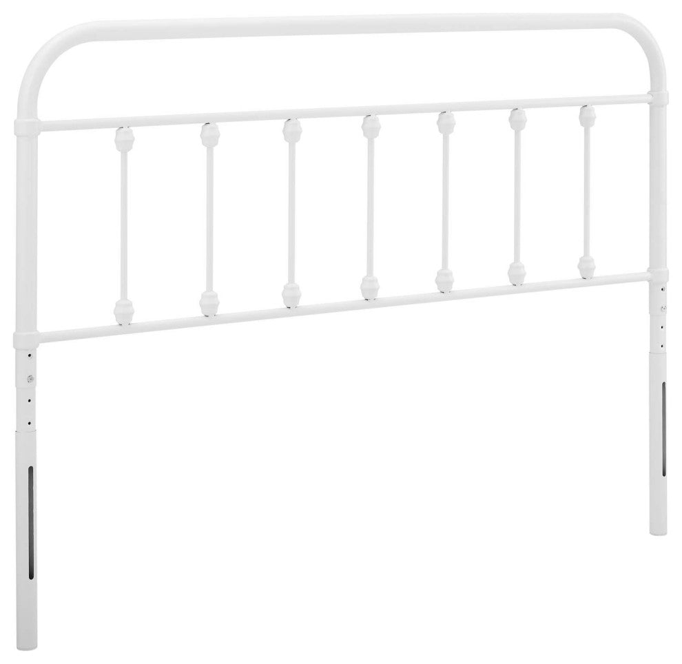 Sage King Metal Headboard - White