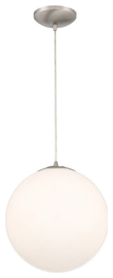 Pearl 1-Light Pendant, Brushed Steel