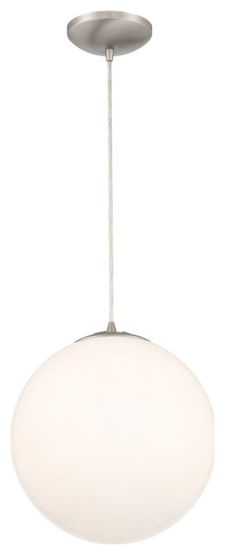 Pearl 1-Light Pendant, Brushed Steel