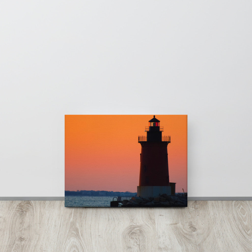 Sunset at Henlopen State Park 3 Coastal Canvas Wall Art Print, 12" X 16"