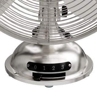 Hunter Classic Brushed Nickel 4-Blade Oscillating 3-speed Desk Fan