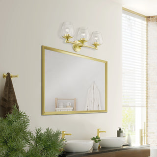 Willow 3 Light Satin Brass Vanity Sconce
