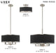 Livex Lighting Brushed Nickel 4-Light Pendant Chandelier