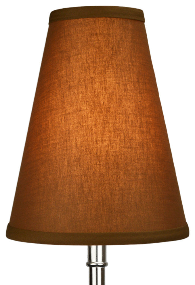 Fenchel Shades 4"x8"x10" Empire Lamp Shade, Linen Earth
