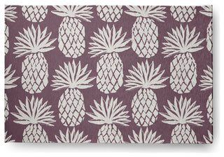 4' x 6' Pineapple Pattern Indoor/Outdoor Rug, Dusty Purple