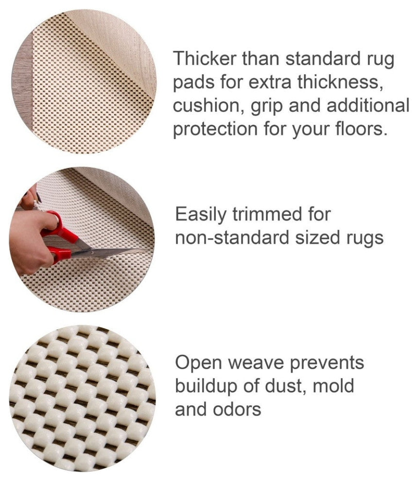 Rug Branch Premium Non-Slip Rug Pad Indoor/Outdoor (0.25") - 5'x7'