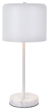 White Finish 1-Light Table Lamp