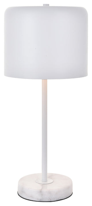 White Finish 1-Light Table Lamp