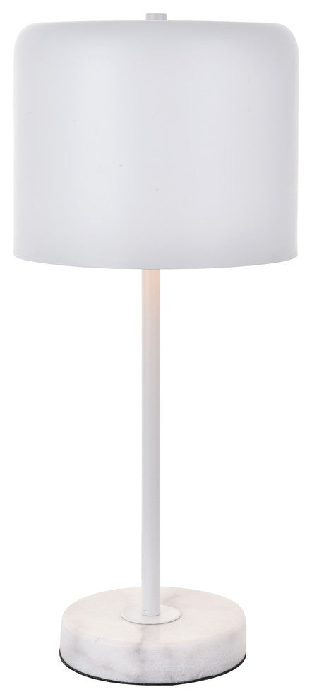 White Finish 1-Light Table Lamp