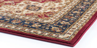 Kirsten Transitional Border Area Rug, Red, 2'3"x10'