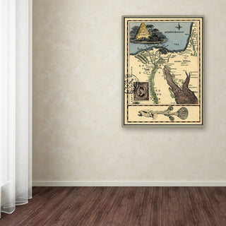 Nick Bantock 'Egypt Map' Canvas Art, 32x24