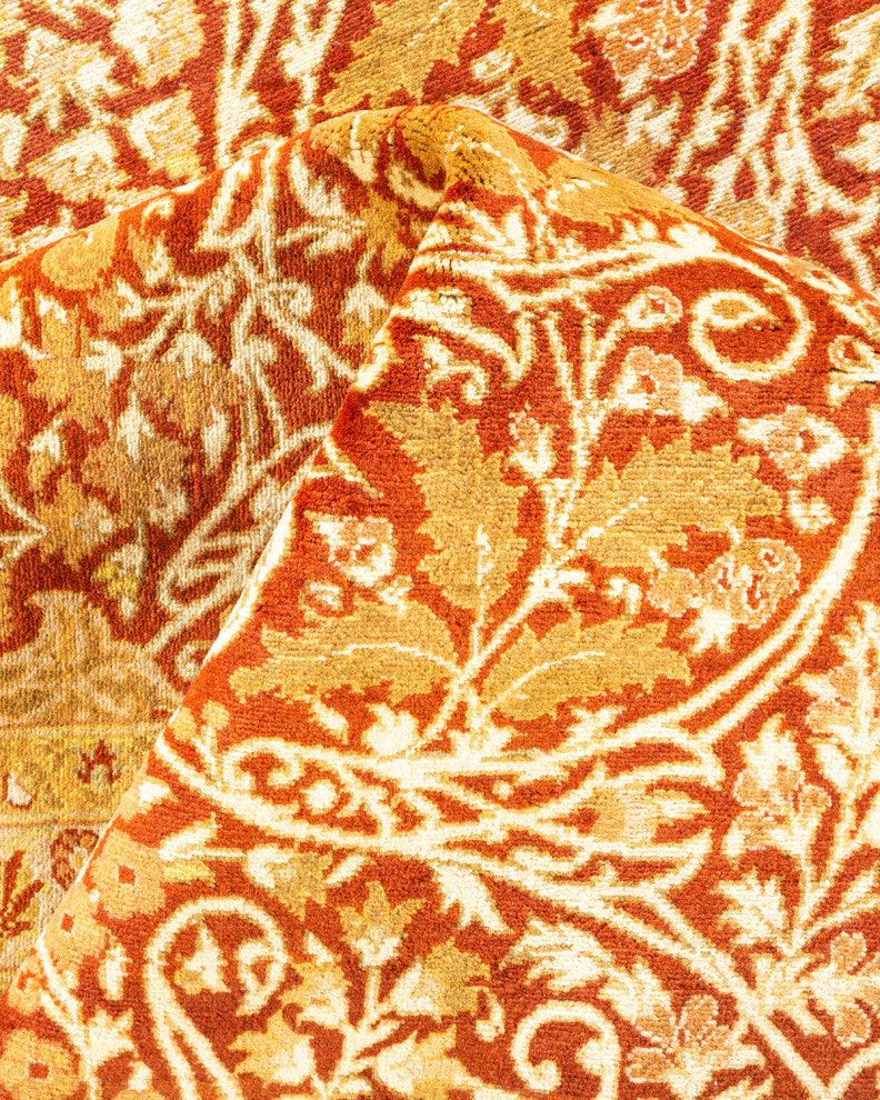 Bokpyin One-of-a-Kind Hand-Knotted Area Rug Orange, 8'2"x10'2"