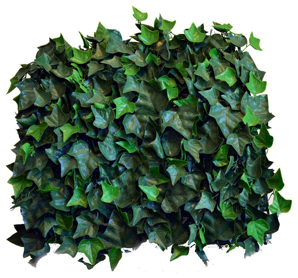 Artificial Ivy Green Wall Mat, 20"x20", Set of 4