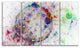 Colorful Spherical Planet Bubbles, Abstract Canvas Art Print, 48"x28", 4 Panels