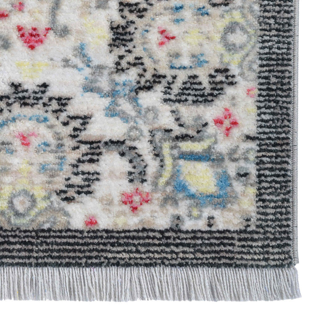 MACHINE MADE POLYESTER AREA RUGS  -Beige Black Color, Oriental ,Living room rug