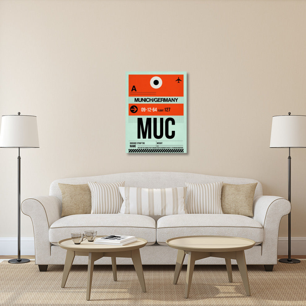 "MUC Munich Luggage Tag 2" Fine Art Print