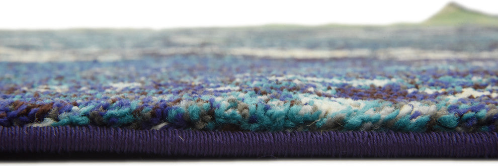Rug Unique Loom Estrella Navy Blue Rectangular 5' 0 x 8' 0