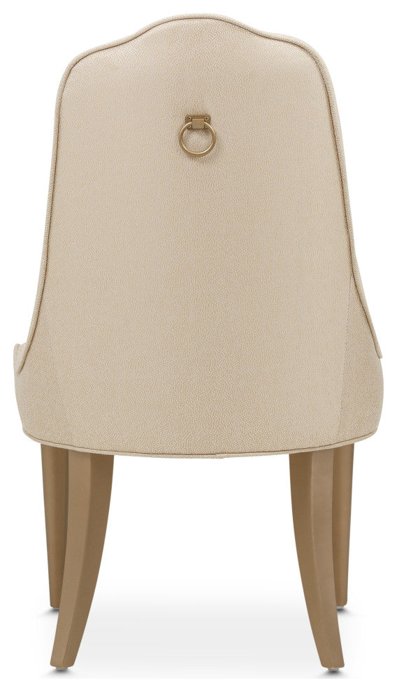 Malibu Crest Dining Side Chair, Set of 2 - Sahara/Burnished Gold