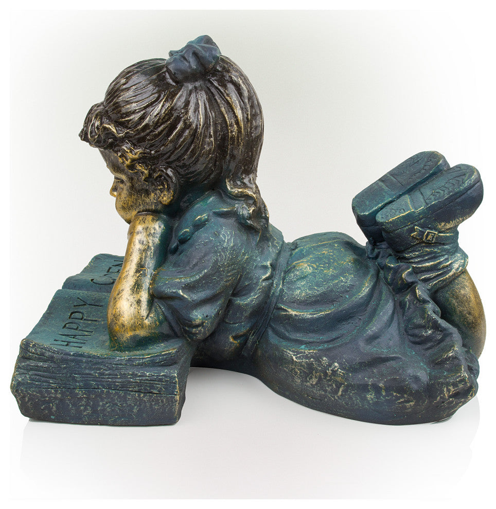 Girl Reading Book Statue