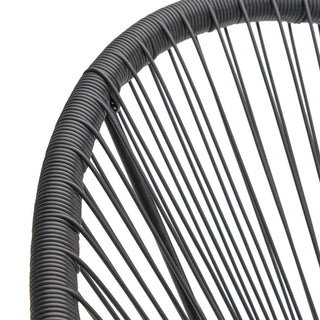 Major Outdoor Hammock Weave Chair with Steel Frame, Set of 2, Black