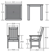 Lehigh 5-Piece Square Dining Set, White